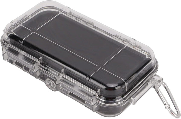 Waterproof Survival Storage Box, Plastic Shockproof Box with Shock Absorption Liner, Transparent Outdoor Dry Airtight