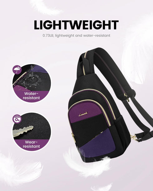Backpack Daypacks LOVEVOOK Sling Bag for Women, Sling Crossbody Bag Convertible, Small Diaper Bag Hiking