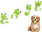4 Cute Frog Puppy Squeak Toys, Latex Float Water Pool Dog Toys for Small Breeds, Interactive Play Pet Toys