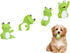 4 Cute Frog Puppy Squeak Toys, Latex Float Water Pool Dog Toys for Small Breeds, Interactive Play Pet Toys