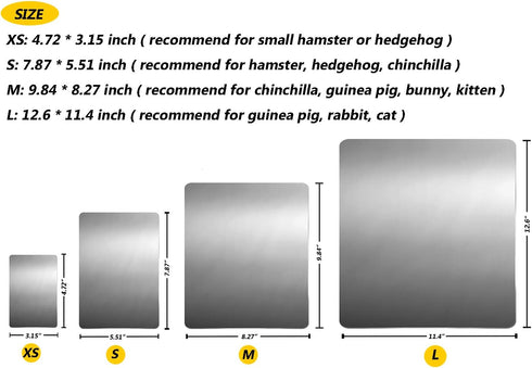 Rabbits Cooling Mat, Self Cooling Mat Pad for Hamster, Guinea Pig, Chinchilla, Bunny, Kitten, Cat, Rapid Cooling for