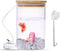 Mini Betta Fish Tank with LED Light, USB Powered Decorative Aquarium for Small Fish Species – Betta, Guppies, Tetras