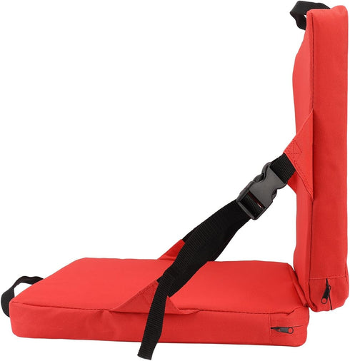 Red Portable Foldable Stadium Seat Cushion - Comfortable Oxford Cloth