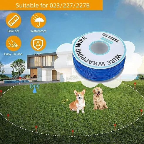 AYNEFY Pet Fence Coil Wire Cables, 300m/984ft Dog Fencing System Boundary Electric Wire for Dog and Cat Containment