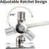 eifagur 316 Heavy Duty High Strength Stainless Steel Marine VHF Antenna Mounts, Adjustable Base Mounts Ratchet
