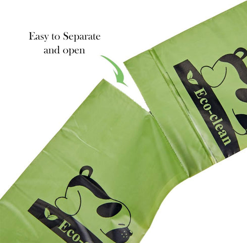 16 Rolls/240 ECO-CLEAN Poop Bags Biodegradable, Bags, Dog Waste Bags, Unscented, Leak-Proof, Easy Tear- Off