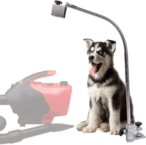 Oumefar Flexible Stainless Steel Pet Grooming Table Clip - Dryer Holder Stand with Clamp for Groomers
