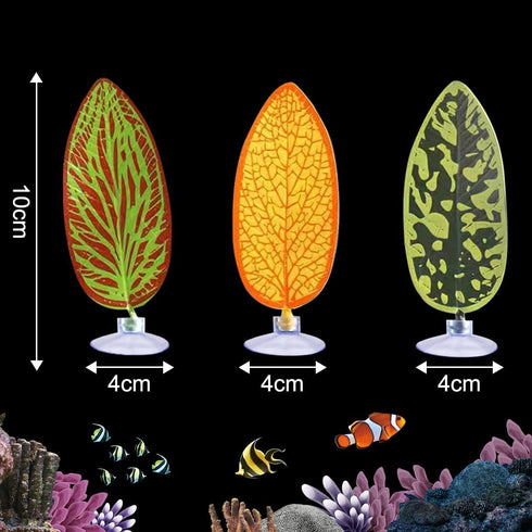 5 pcs Betta Mushroom Hammock + Leaf Pads - Fish Tank Silicone Soft Aquarium Playing Pads with Suction Cup Decorations