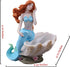 Mermaid Figurines Shell Aquarium Ornament, Resin Mediterranean Style Jewelry Storage Organizer for Girls