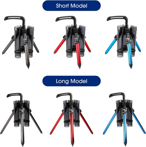 Fishing Rod Holder 3-Tude, Portable Vertical Fishing Pole Stand for Up to 3 Rods, Outdoor Gear