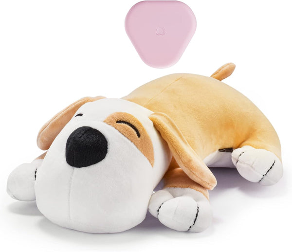 Dog Toy with Heartbeat - Puppy Anxiety Soother, Comfort Calming Cuddle Aid, Yellow