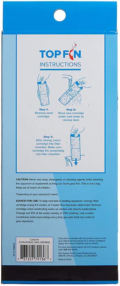 filters Top Fin Retreat Large, RF-L 6-Count
