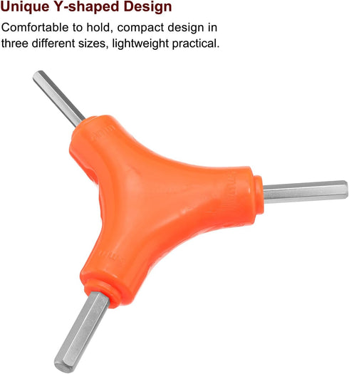 HARFINGTON Y-Shaped 3 Way Bike Hex Wrench Kit - 4/5/6mm Multi Portable Biking Tool