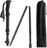 Travel Folding Trekking Hiking Pole with Carrying Case, Adjustable Collapsible Cane for Women Men Hikers Gift, Black
