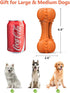 SCHITEC Tough Durable Natural Rubber Bone Chew Toy for Large Medium Breeds, Teeth Cleaning