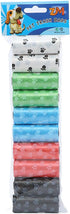 Dog Poop Bags Rolls Disposable Paw Prints Trash Bags for Dogs Durable
