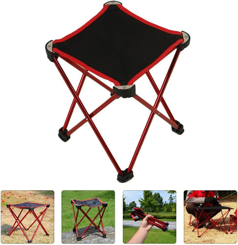 GALPADA Portable Folding Stool Multipurpose Large Outdoor Camping Chair Foldable Fishing Stool Non-Slip Lightweight