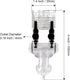 2-Way Aquarium Air Check Flow Control, Check Valve, Switch Gang Valve, Aquarium Accessories for Splitter, Tank, Pump (Clear, Black)