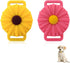 FuninCrea Sunflower Pet Apple AirTag Case, Durable Silicone Holder for Dogs and Cats, Summer Anti-Lost Cover