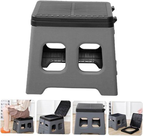 INOOMP Portable Folding Toilet for Car Camping Lightweight and Compact Emergency Potty for Outdoor Travel and Camping