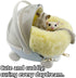 Copfeu Sugar Glider Carrier Cage with Warm Nest, Cushion, Mat and Safe Lock, Portable Cages with Chain, Small Animals