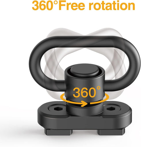 Two Point Sling Swivel, 1.25 inch Heavy Duty QD Sling Swivels (2 Sets)