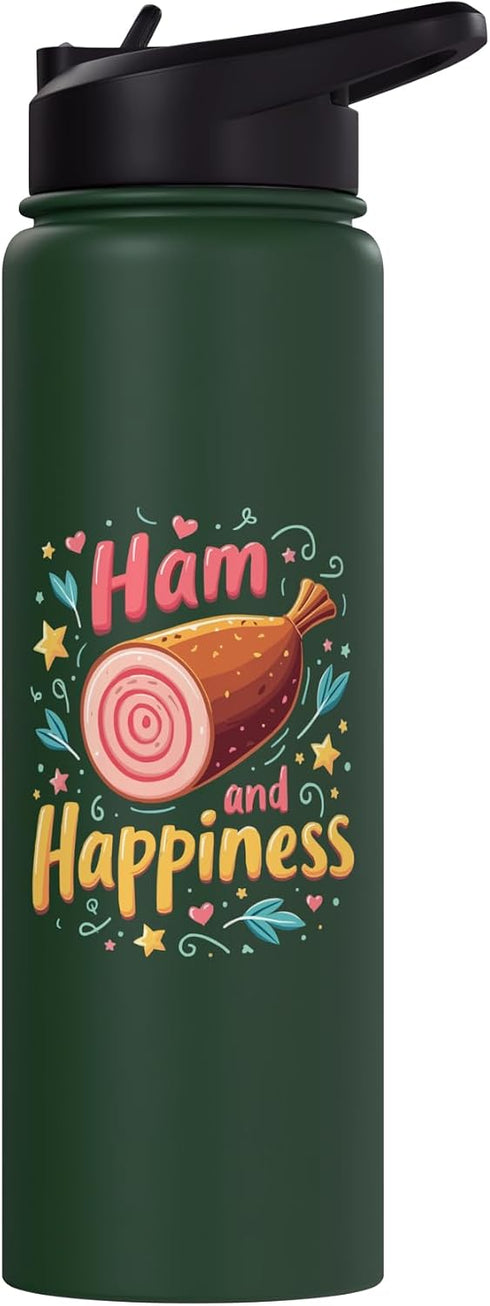 Ham Pork Food Lover SteMi Apparel Funny Ham Meat Pig Farmer Pork Food Lover Foodie Stainless Steel Insulated Water