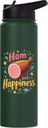 Ham Pork Food Lover SteMi Apparel Funny Ham Meat Pig Farmer Pork Food Lover Foodie Stainless Steel Insulated Water