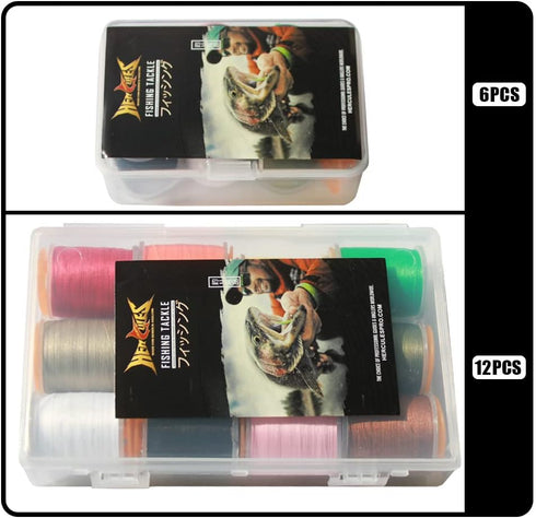 HERCULES 140D Fly Tying Thread - 12 Colors Non Waxed Fly Tying Materials Kits for Dry Wet Flies
