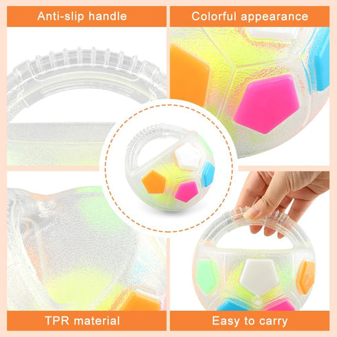 Cramelith The Mellow Dog Calming Ball with Handle, Interactive Football Shape Balls for Dogs Playing, Interactive Pet
