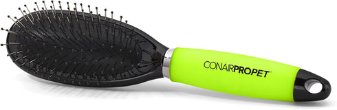 CONAIRPRO Medium Pin Brush for Dogs & Cats, Stainless Steel Round Tip Pins with Memory Grip Gel