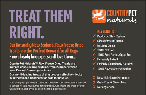 Raw New Zealand Freeze Dried Lamb Liver Treats, Single Ingredient, 100% Natural, 4oz Recyclable Bag
