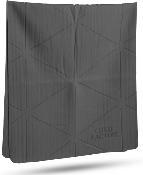 Cooling Neck Towel-Chill Pad Lasts 5 Hours Premium PVA Cooling Towel for Neck and Face-UPF 50+(Gray) by COLD FACTOR