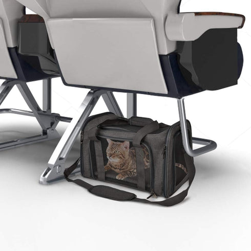 Henkelion Pet Carrier for Small Medium Cats Dogs Puppies up to 15 Lbs - TSA Airline Approved Soft Sided, Collapsible