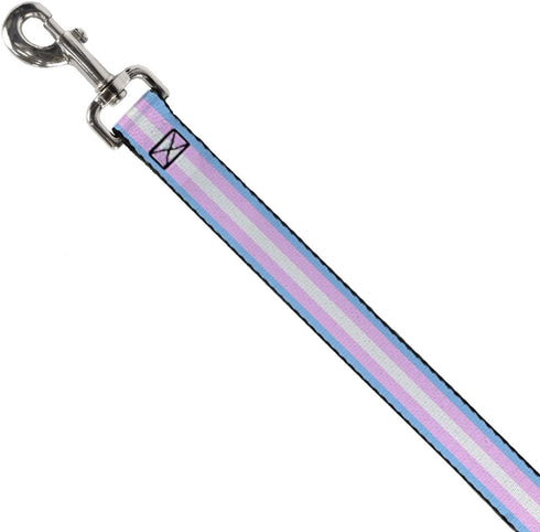 Dog Leash Flag Transgender Baby Blue Baby Pink White 4 Feet Long 1.0 Inch Wide