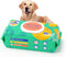 Pet Wipes 80 Count, Dog and Cat Cleaning Deodorizing Wipes, 8 x 8 Inch Grooming Wipes for Body, Paws, and Ears
