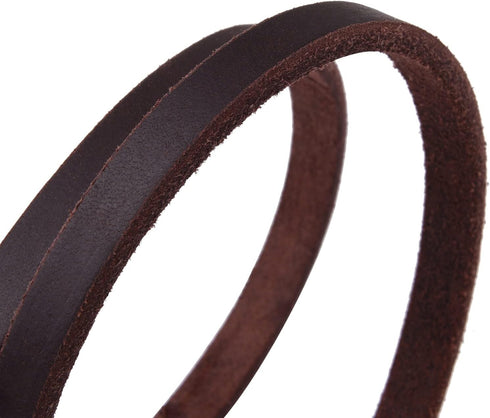Genuine Leather Dog Leash, 4ft 5ft 6ft for Small Dogs, Brown Dog Training Walking Running