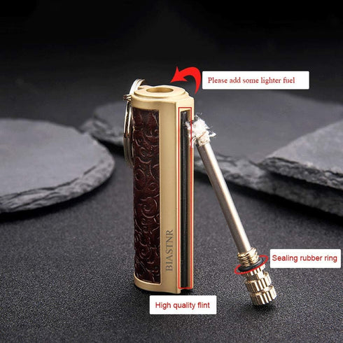 Permanent Match Keychain Matchstick Fire Starter Immortal Lighter, Refillable Flint Match Stick for Outdoor Camping,
