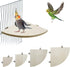Bird Parrot Corner Perch, Flat Platform Stand, Easy to Install, Safe and Stable Hardwood Bird Cage Perches (XL)