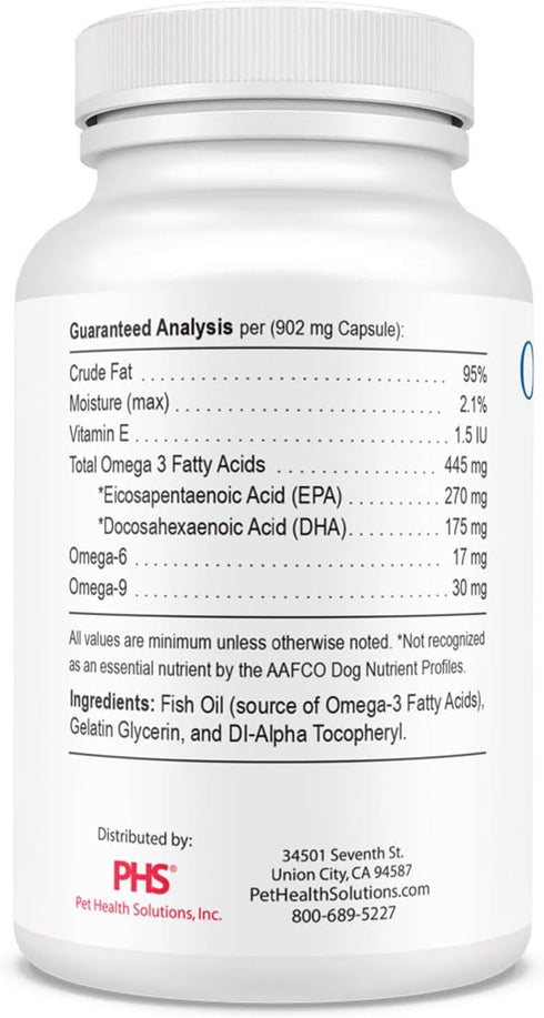 Omega-Caps HP Snip Tips for Cats & Smaller Dogs, 60 Capsules - Omega 3, EPA, DHA, Vitamins, Minerals