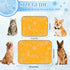 imiBBWQu Summer 27" 22" Dog Cooling Mat Orange Raster Floral Water Cooling Mat for Cat Washable Cat Pad Cool Dog Bed