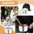 Stainless Steel Camping Cook Pot with Lid, 1.5L Large Capacity for Camping, Hiking, and Picnic