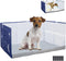 Bencacawinstyle Dog Litter Box with High Walls,Pee Pad Holder Tray for Indoor Dog