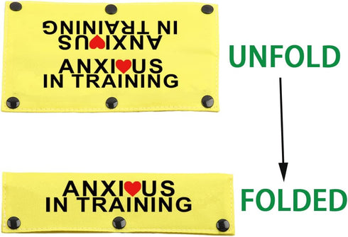 JXGZSO Dog Leash Sleeve - In Training Nervous Anxious - Not Pet Working Dog Leash Wrap (ANXIOUS in TRAIN DLS)