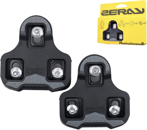 ZERAY SP-110 Bike Cleats, Bike Pedal Clips with Grip Rubber Compatible with Look Keo Structure & Keo Pedals