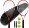 Pre-Strung Tennis Racket Set for 2 Players, 27 Inch Light Adult Racquets for Beginners with Balls, Overgrips, Carry Bag