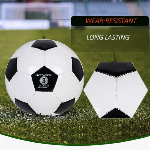 Kids Soccer Ball Sizes 3, Traditional Practice Balls for Youth, Indoor Outdoor Match