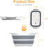 Goderewild 7.1 Gal/27L Multipurpose Collapsible Pet Bathtub Upgraded with Drainage Hole and Pet Hair Collector