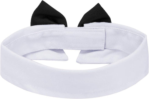 ZTON Handcrafted Adjustable Formal Pet Bowtie Collar Neck Tie for Dogs & Cats (L, Black)