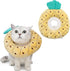 ANWA Adjustable Cat Cone Collar, Soft Cute Donut Collar for Kitten Recovery After Surgery